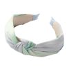 Women Knotted Wide Hair Band Sweet Fabric Turban Headband Hair Accessories Hair Hoop,Light Grey Mint Green