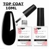 2 PCS Top Coat Kit, MAKARTT Soak Off Nail Gel No Wipe Top Coat 10ml Top Coat Set for UV LED Nail Gel Polish Soak Off UV Tops