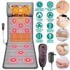 Full Body Massage Mat with Heat 10 Neck Shiatsu Kneading Massage Heads, Multifunctional Electric Heated Massage Chair Back Pad for Back Lumbar Leg Pai