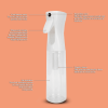 Continuous Spray Bottle with Ultra Fine Mist - Versatile Water Sprayer for skin spray bottle   Home Cleaning, Plants and More - Spray Bottle (Clear, 3