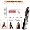Wireless Mini Hair Comb Men's Quick Beard Brush Straightener Portable Electric USB Charging Combs For Men Beard