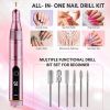 Makartt Cordless Nail Drill 35000RPM Rechargeable Electric Nail File ELLSEE Portable E Filer, Professional Manicure Kit