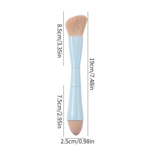 Double Ended Makeup Brush 4in1 Retractable Cosmetic Brush Multifunctional Concealer Sponge Brush For Eyeshadow Eyebrow Lipstick