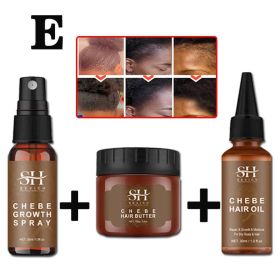 Sevich Chebe Hair Loss Treatment Spray Traction Alopecia Chebe Powder Essential Oil Africa Crazy Hair Growth Products Hair Care (Color: Hair growth set)
