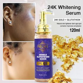 AILKE Skin Whitening Serum for Face and Body, with Double Glutathione, Day And Night Lightening Serum, Support Private Label (NET WT: Serum 120ML)