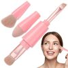 Double Ended Makeup Brush 4in1 Retractable Cosmetic Brush Multifunctional Concealer Sponge Brush For Eyeshadow Eyebrow Lipstick
