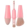 Double Ended Makeup Brush 4in1 Retractable Cosmetic Brush Multifunctional Concealer Sponge Brush For Eyeshadow Eyebrow Lipstick