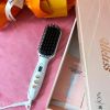 Hair Straightener Brush Heating Straightening Comb Men Quick Beard Straightener Brush Beard Comb Styling Iron Smoothing Comb