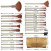 Kaizm 22Pcs Makeup Brush Foundation Eyeshadow Brush Beauty Brush Cosmetic Bag Maquiagem Eyebrow lipstick Make Up Brushes