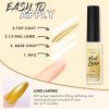 Makartt Painting Nail Gel Liner Polish Set,Glitter Silver Gold Gel Liner Nail Polish Drawing Metallic Nail Gel