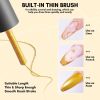 Makartt Painting Nail Gel Liner Polish Set,Glitter Silver Gold Gel Liner Nail Polish Drawing Metallic Nail Gel